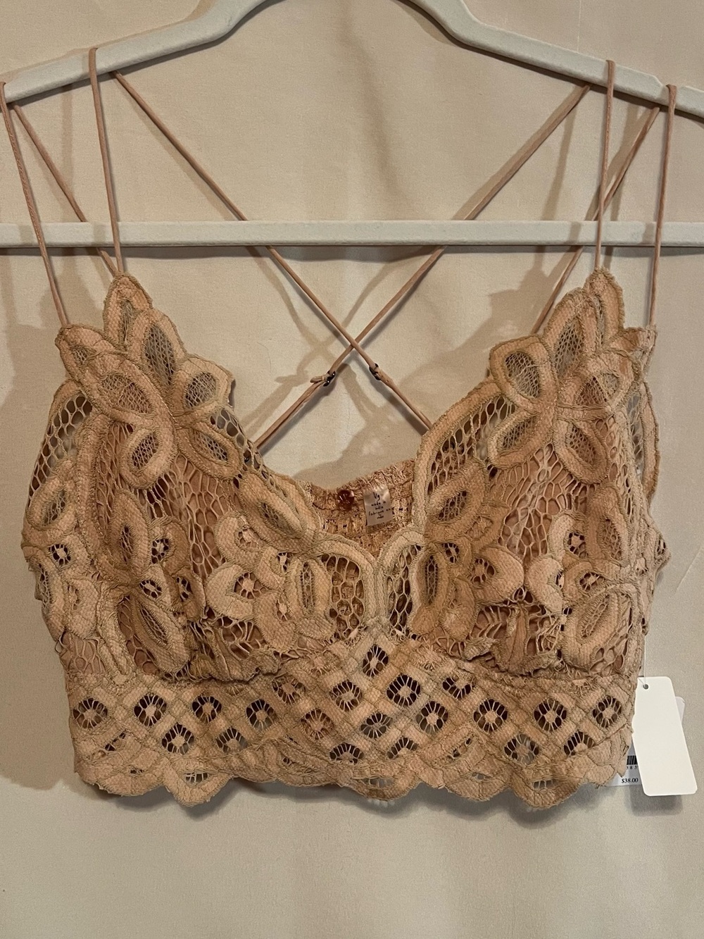 NWT Free People Beige Lace Bralette